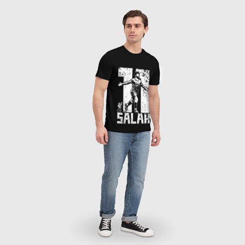 Мужская футболка 3D с принтом Мохамед Салах Mohamed Salah, вид сбоку #3