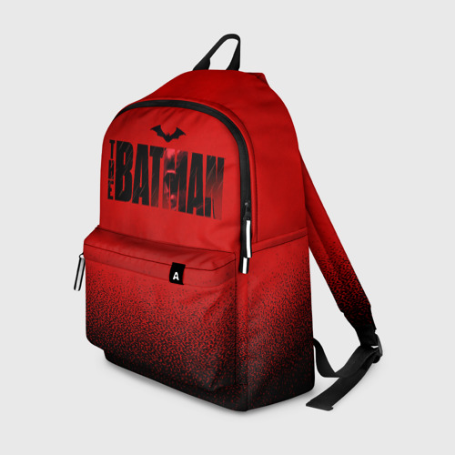 Рюкзак 3D с принтом The Batman logo red, вид спереди #2