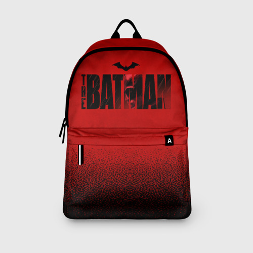 Рюкзак 3D с принтом The Batman logo red, вид сбоку #3