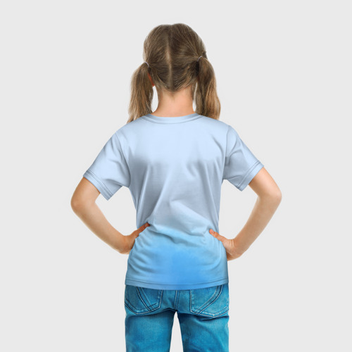 Детская 3D футболка с принтом Камила Валиева ROC, вид сзади #2