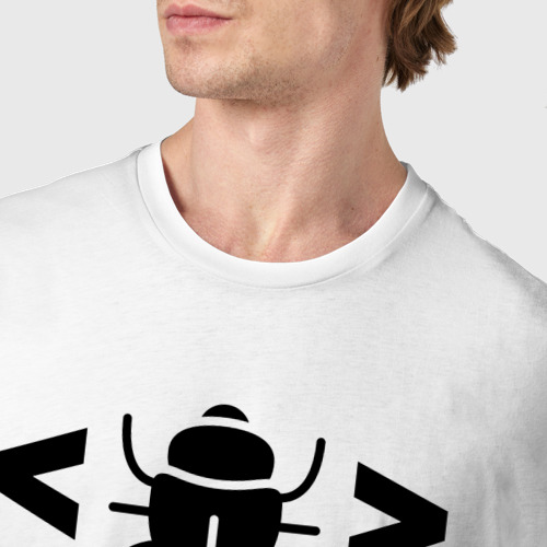 Мужская футболка хлопок с принтом BUG HUNTER, фото #4