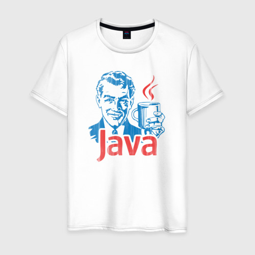 Мужская футболка с принтом JAVA программиста, вид спереди #2