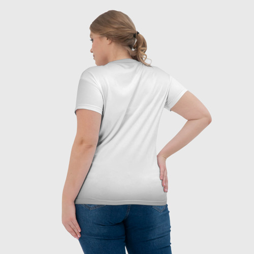 Женская футболка 3D с принтом Илюзия груди, вид сзади #2