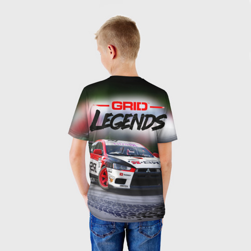 Детская 3D футболка с принтом Grid-Legends car, вид сзади #2