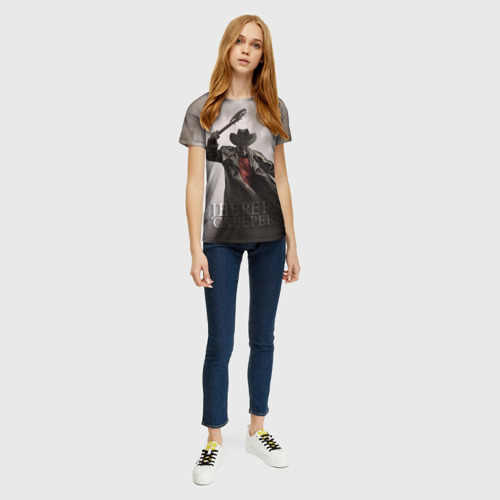 Женская футболка 3D с принтом Джиперс криперс 3д, вид сбоку #3