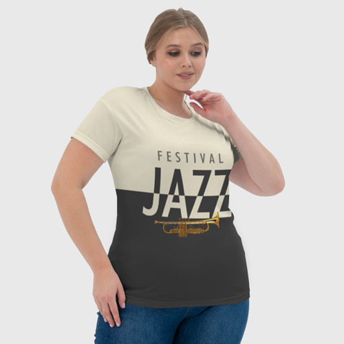 Женская футболка 3D с принтом JAZZ FESTIVAL, фото #4