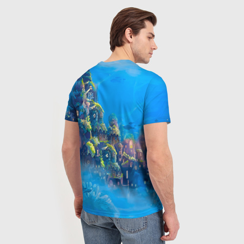 Мужская футболка 3D с принтом Horizon подводный мир, вид сзади #2