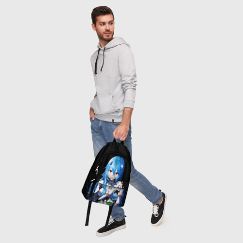Рюкзак 3D с принтом Рей Аянами с игрушкой Синдзи Евангелион, фото #5