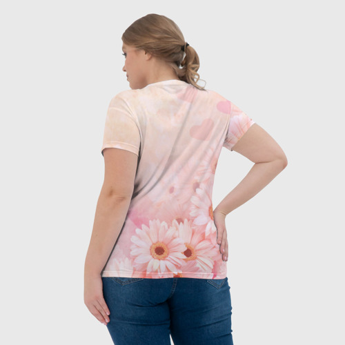 Женская футболка 3D с принтом Самая красивая Ангелина, вид сзади #2