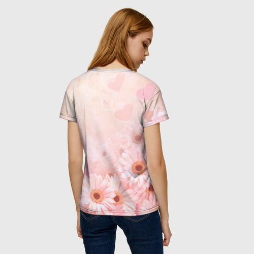 Женская 3D футболка с принтом Самая красивая Арина, вид сзади #2