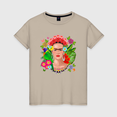 Женская футболка с принтом Фрида Кало Мексика Художник Феминист, вид спереди #2