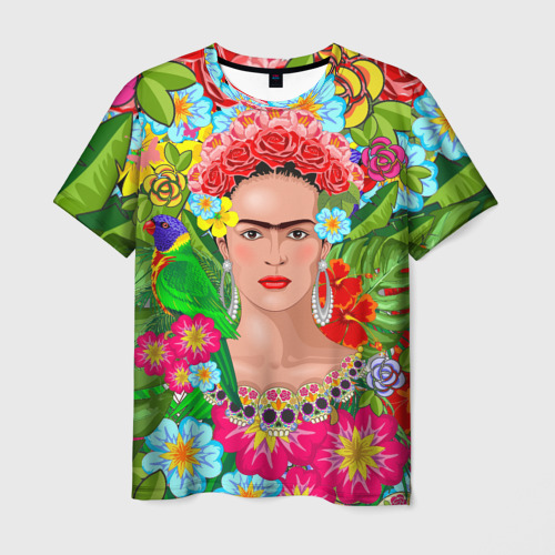 Мужская футболка 3D с принтом Фрида Кало Мексика Художник Феминист 3D, вид спереди #2