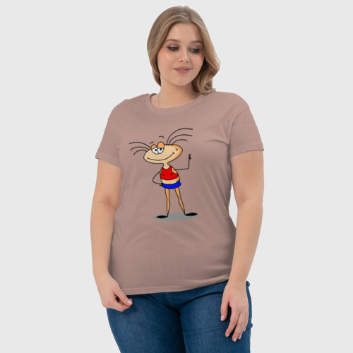 Женская футболка хлопок с принтом Привет, Масяня!, фото #4
