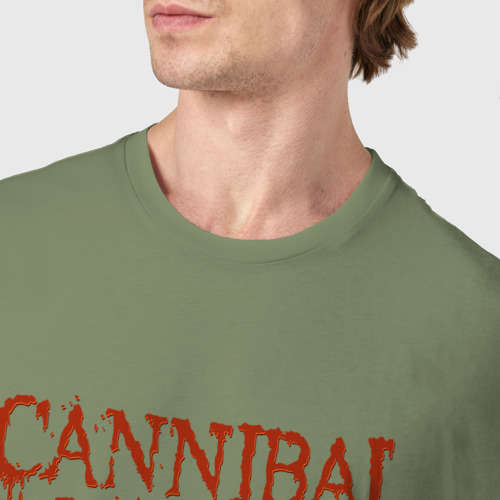 Мужская футболка хлопок с принтом Cannibal Corpse Skulls, фото #4
