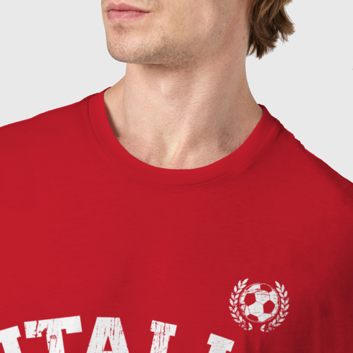 Мужская футболка хлопок с принтом Футбол Италия, фото #4