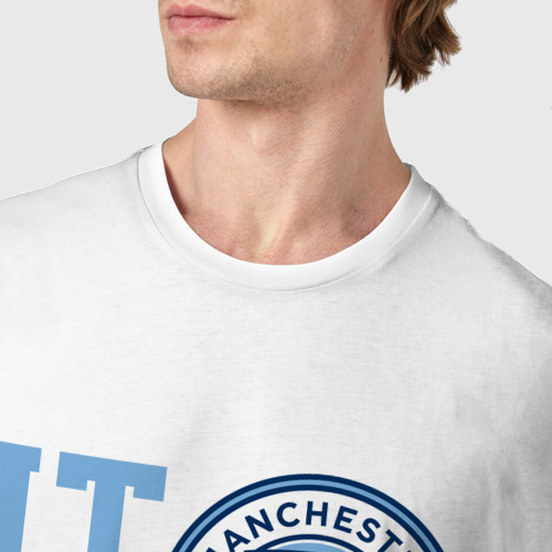 Мужская футболка хлопок с принтом It is Manchester City Time, фото #4