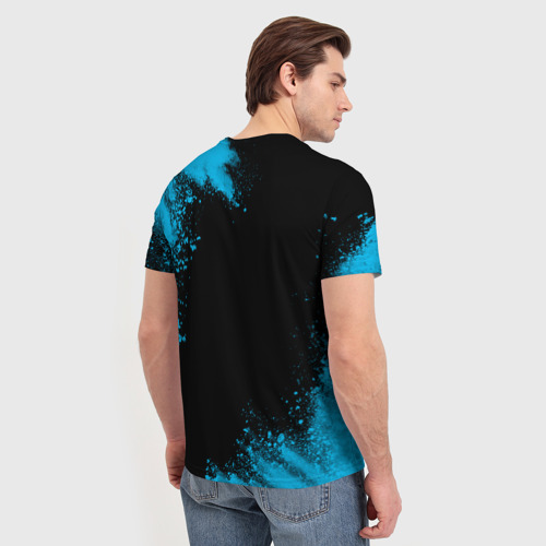 Мужская футболка 3D с принтом Фрайдей Найт Фанкин - парень - Краска, вид сзади #2