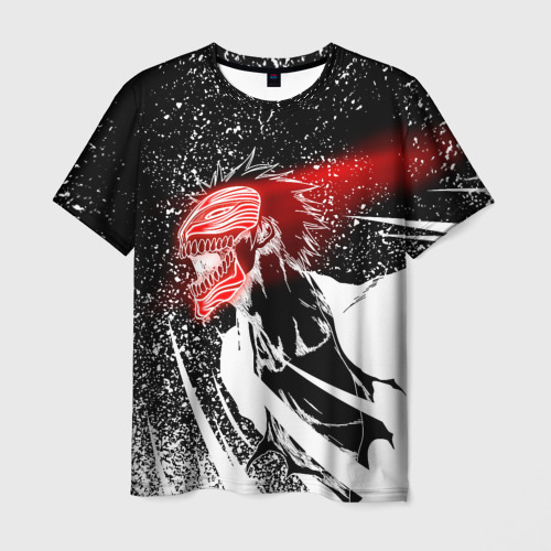 Мужская футболка 3D с принтом Bleach - Ичиго Блич, вид спереди #2