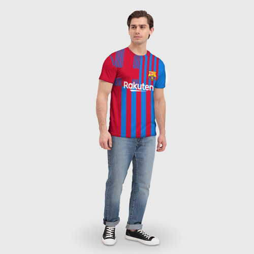 Мужская футболка 3D с принтом Обамеянг Барселона, вид сбоку #3