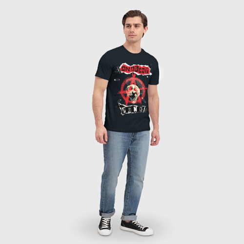 Мужская футболка 3D с принтом Anarchy punk, вид сбоку #3