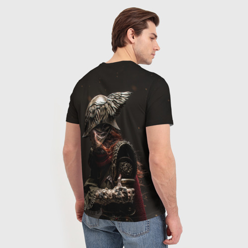 Мужская футболка 3D с принтом Воин Мелина, вид сзади #2
