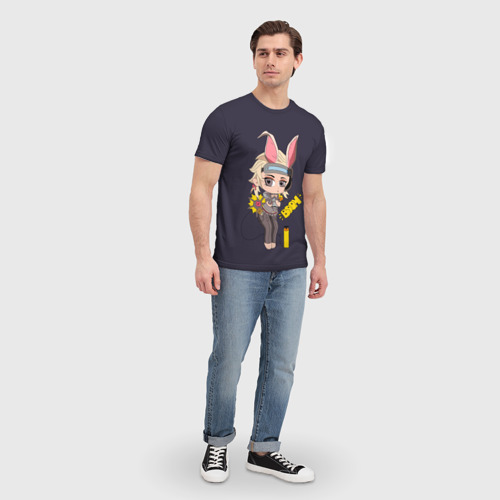 Мужская 3D футболка с принтом Тина Подрывник | Tiny Tina's, вид сбоку #3