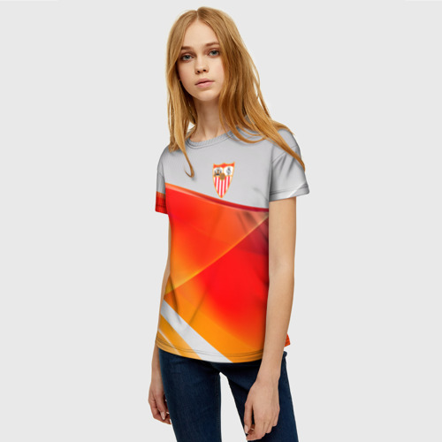 Женская футболка 3D с принтом Sevilla / спорт, фото на моделе #1