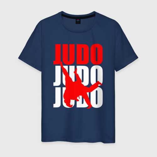 Мужская футболка хлопок с принтом Judo, вид спереди #2
