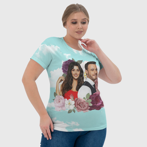 Женская футболка 3D с принтом Эда Йылдыз и Серкан Болат, фото #4