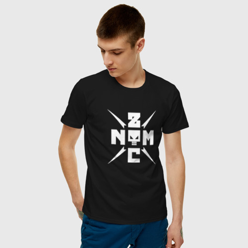 Мужская футболка с принтом Noize MC Нойз МС, фото на моделе #1