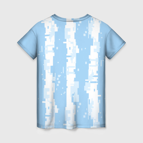 Женская футболка 3D с принтом Сборная Аргентины Современная форма, вид сзади #1