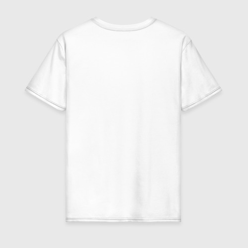 Мужская футболка с принтом Базовая белая, вид сзади #1