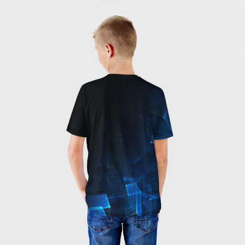 Детская футболка 3D с принтом Ford / форд / abstraction, вид сзади #2