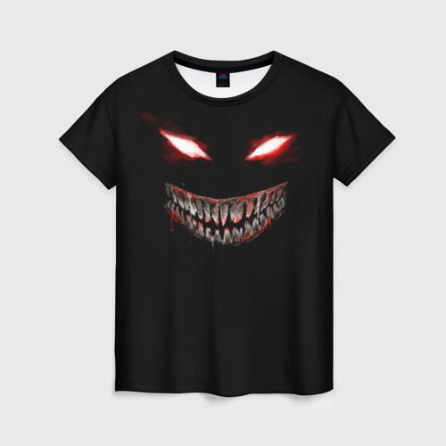 Женская футболка 3D с принтом Красноглазый демон | Dead Inside, вид спереди #2