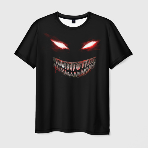 Мужская 3D футболка с принтом Красноглазый демон | Dead Inside, вид спереди #2