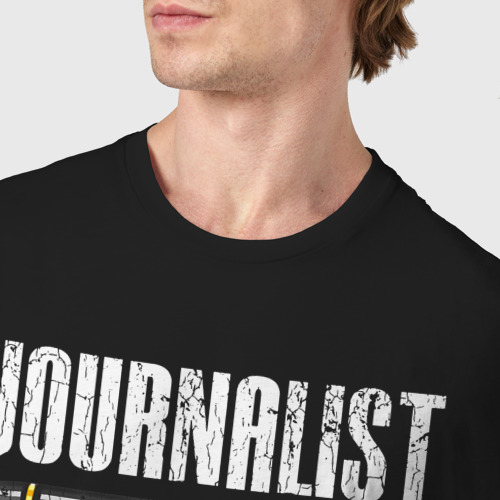 Мужская футболка хлопок с принтом Журналист - я не спорю, я просто объясняю, почему я прав, фото #4