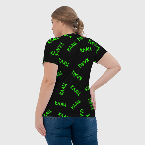 Женская футболка 3D с принтом КОТ ПРОГРАММИСТ МАТРИЦА / THE MATRIX MEM CAT, вид сзади #2