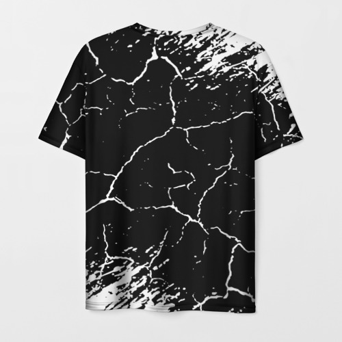 Мужская футболка 3D с принтом 228 rap трещины, вид сзади #1