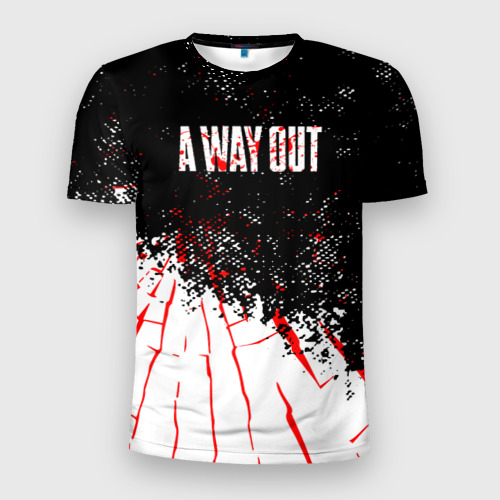 Мужская футболка 3D спортивная с принтом A way out, вид спереди #2