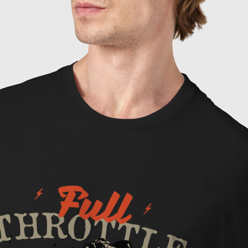 Мужская футболка хлопок с принтом Full Throttle Полный газ, фото #4