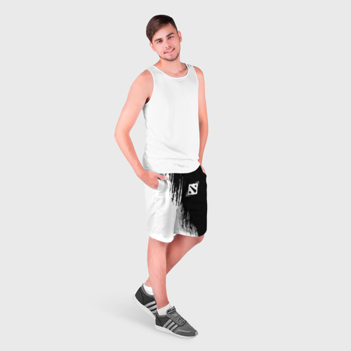 Мужские шорты 3D с принтом Dota 2 Краски 4, фото на моделе #1