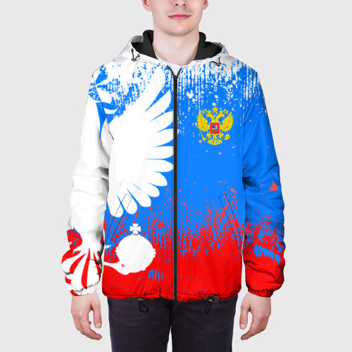 Мужская куртка 3D с принтом Я русский герб, вид сбоку #3