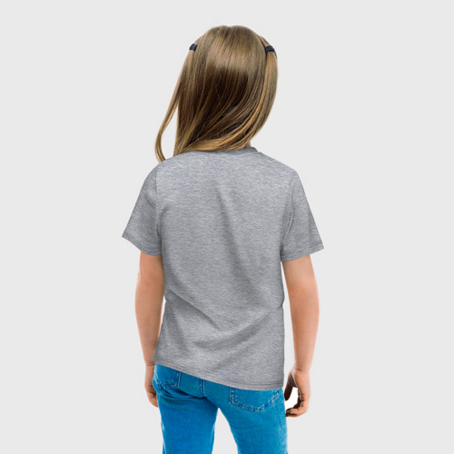 Детская футболка хлопок с принтом Фрида Кало Стилизованный портрет, вид сзади #2
