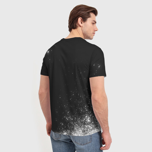 Мужская футболка 3D с принтом Папин Олимпос - КОТ - Краска, вид сзади #2