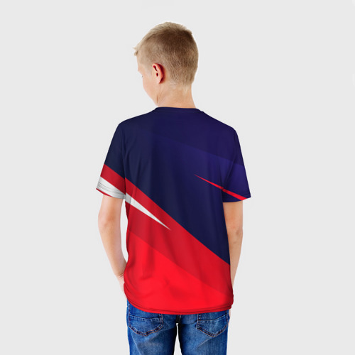 Детская футболка 3D с принтом ФОРД FORD, вид сзади #2