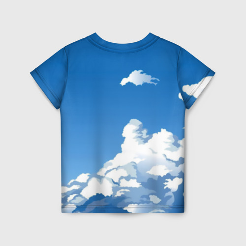 Детская футболка 3D с принтом Самолет реактивный Ту-214, вид сзади #1