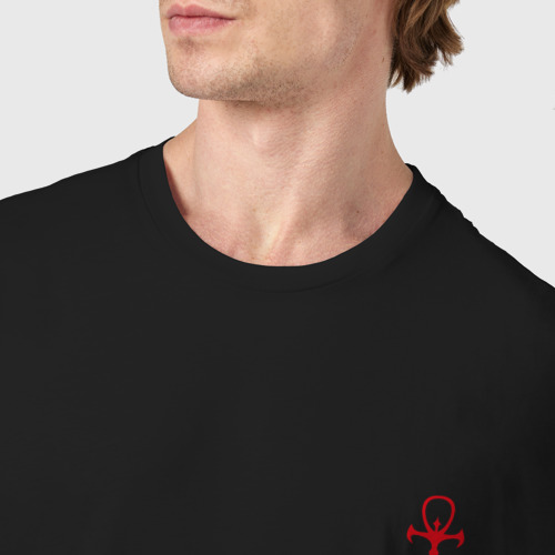Мужская футболка хлопок с принтом The Masquerade Bloodhunt Red Emblem +спина, фото #4
