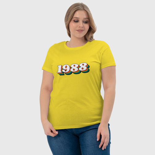 Женская футболка хлопок с принтом 1988 Ретро Стиль, фото #4