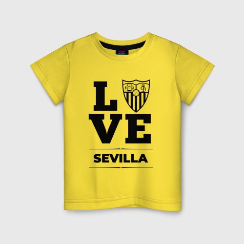 Детская футболка с принтом Sevilla Love Классика, вид спереди #2