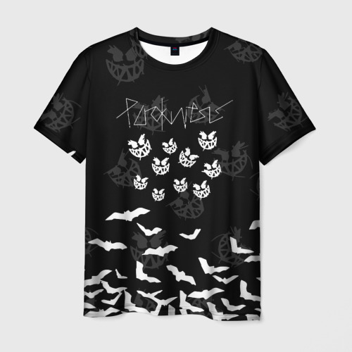 Мужская футболка 3D с принтом Pyrokinesis летучей мыши, вид спереди #2